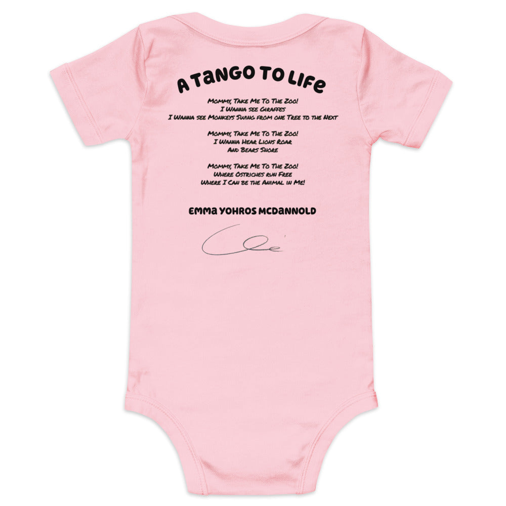 Take Me To The Zoo Baby short sleeve one piece - A Tango to Life