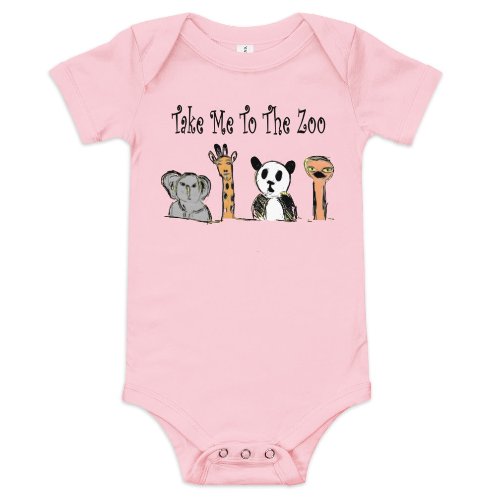 Take Me To The Zoo Baby short sleeve one piece - A Tango to Life