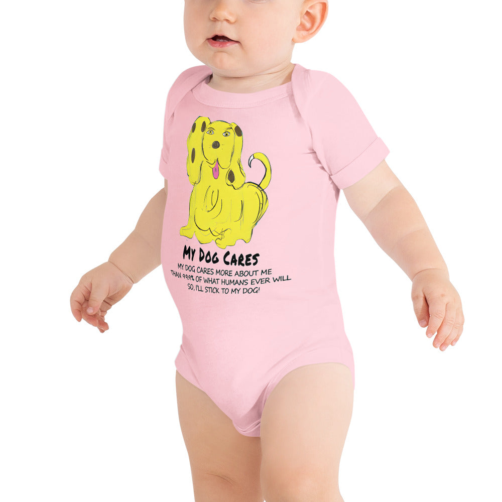 My Dog Cares Baby short sleeve one piece - A Tango to Life