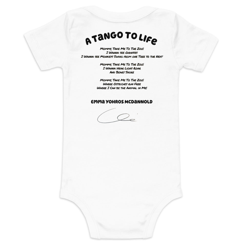 Take Me To The Zoo Baby short sleeve one piece - A Tango to Life