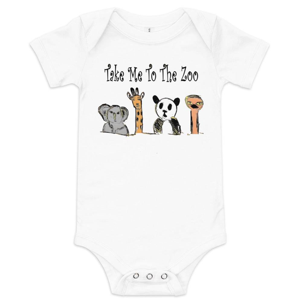 Take Me To The Zoo Baby short sleeve one piece - A Tango to Life