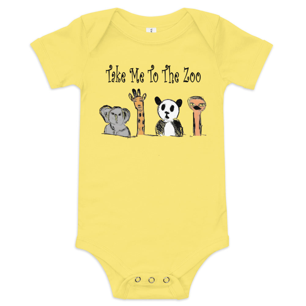 Take Me To The Zoo Baby short sleeve one piece - A Tango to Life