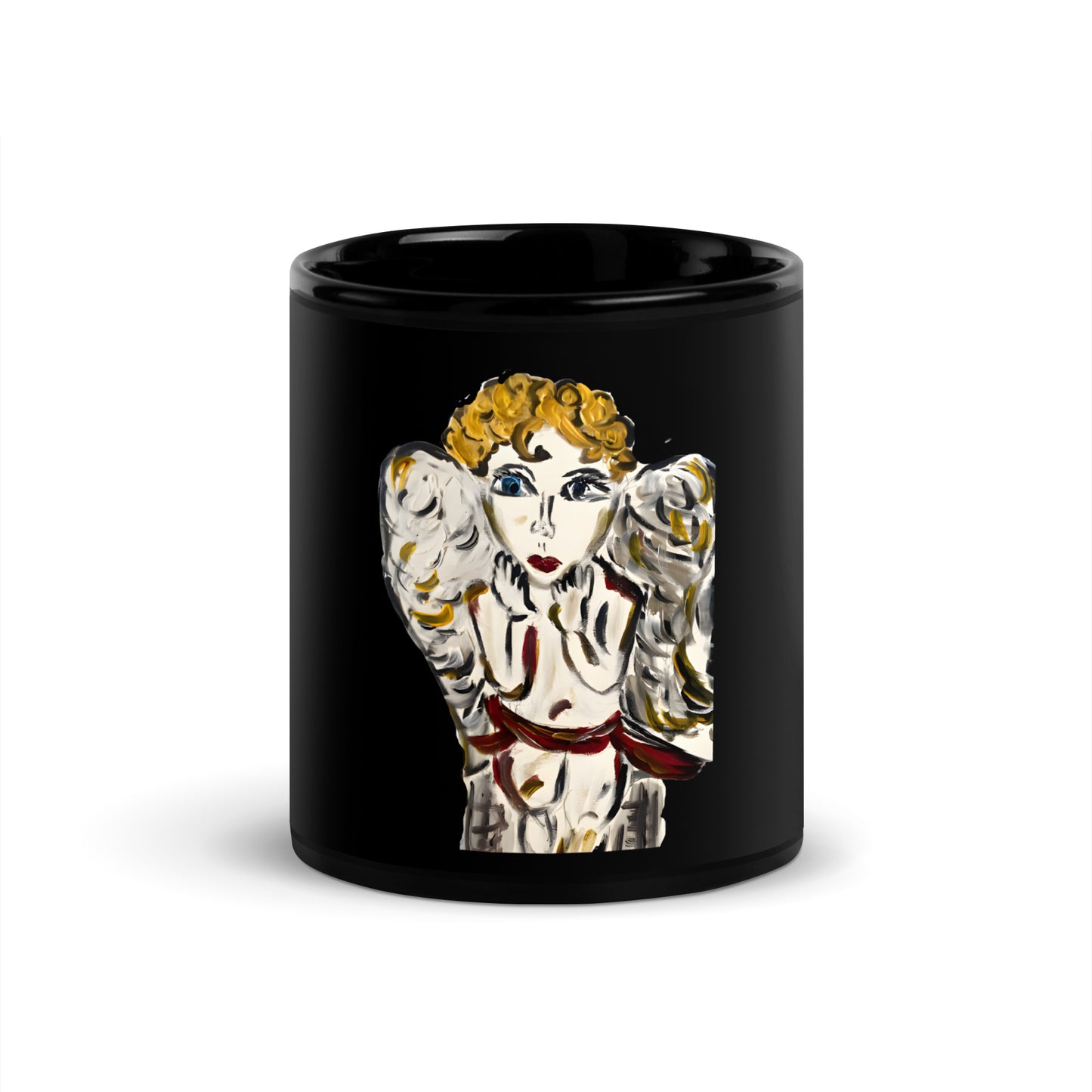 Your Little Angel Is Me Black Glossy Mug