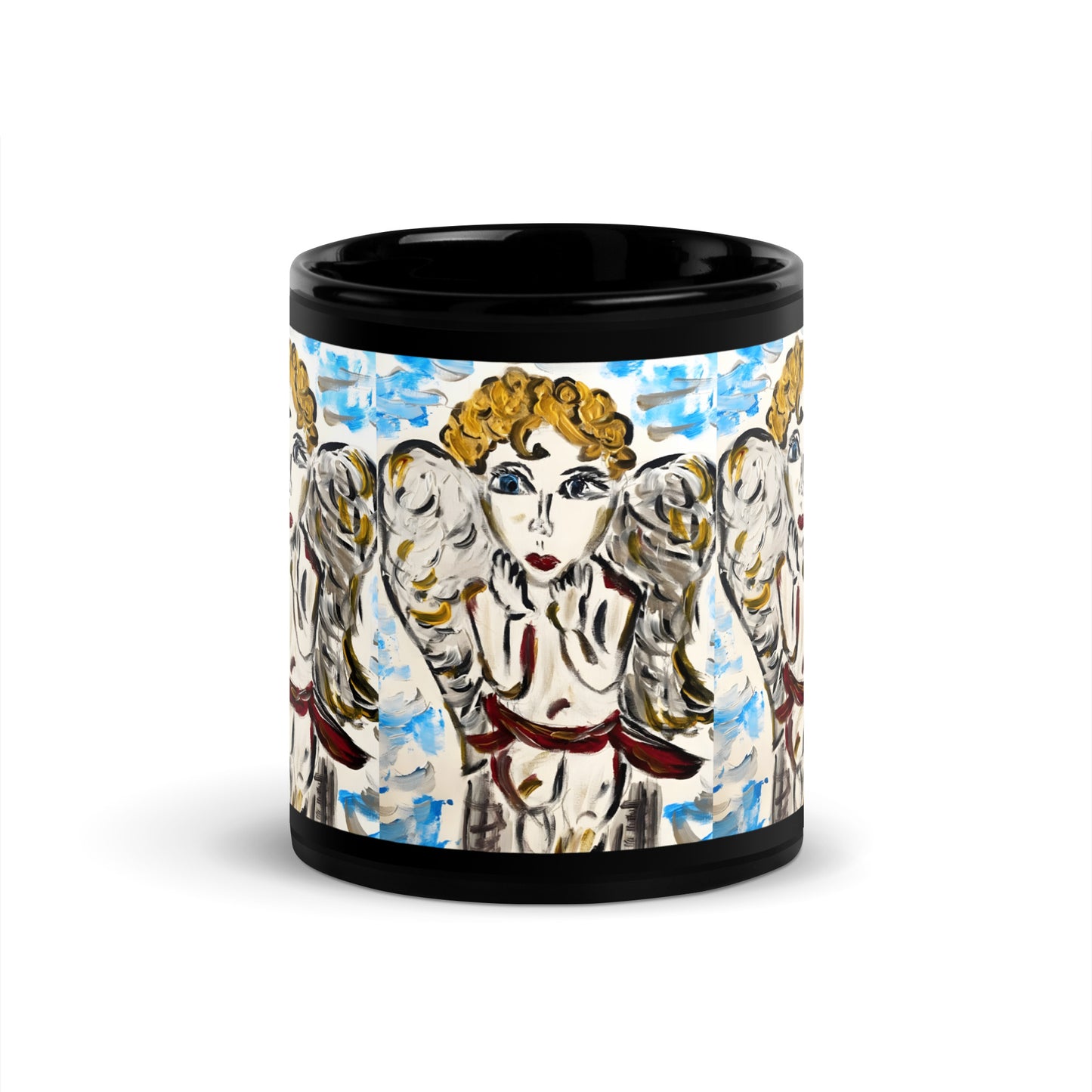 Your Little Angel Is Me Black Glossy Mug