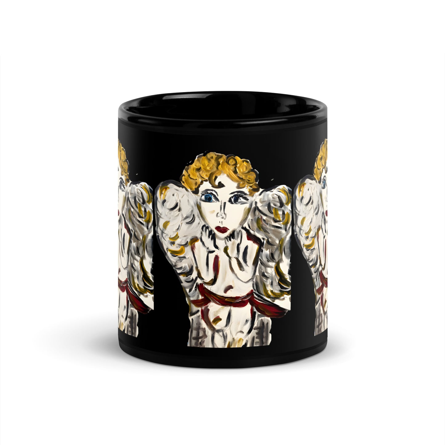 Your Little Angel Is Me Black Glossy Mug