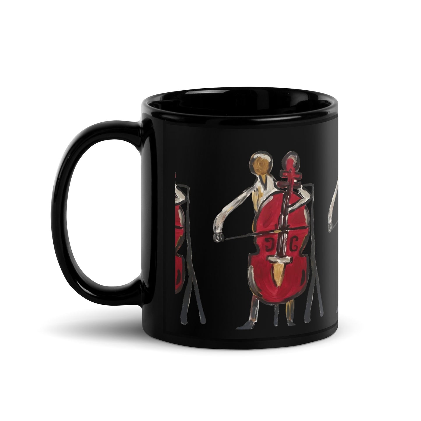 I Will Play You Black Glossy Mug