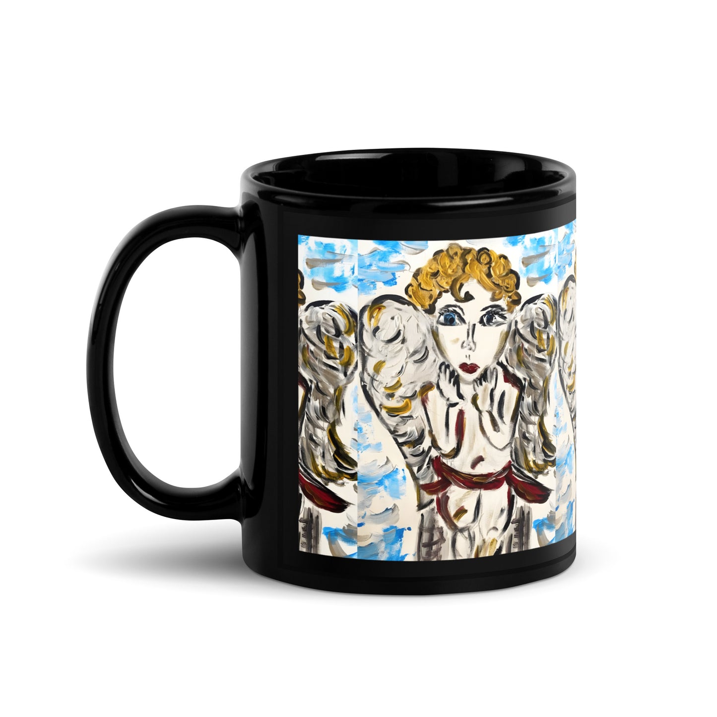 Your Little Angel Is Me Black Glossy Mug