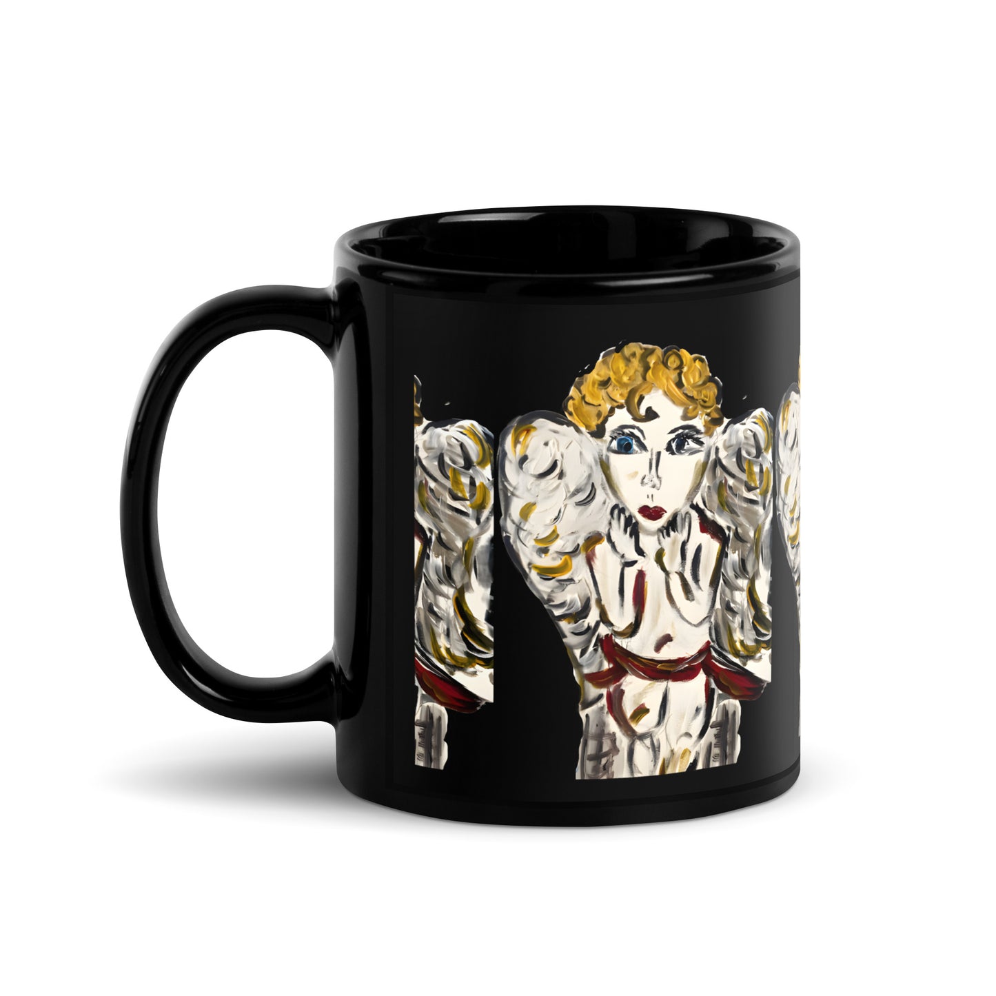 Your Little Angel Is Me Black Glossy Mug