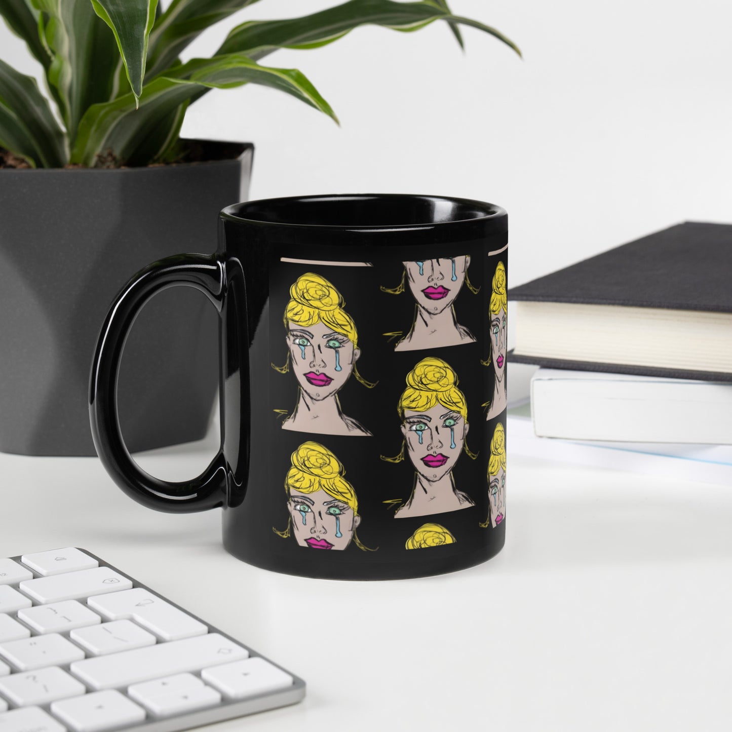 I Just Figured Out No One F-Ing Cares! Black Glossy Mug