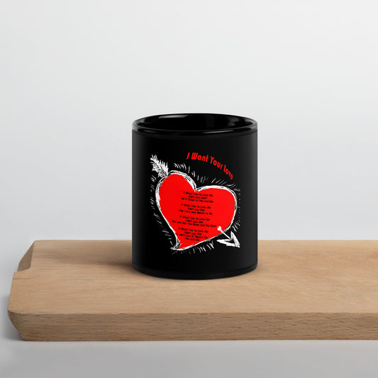 I want Your Love Black Glossy Mug - A Tango to Life