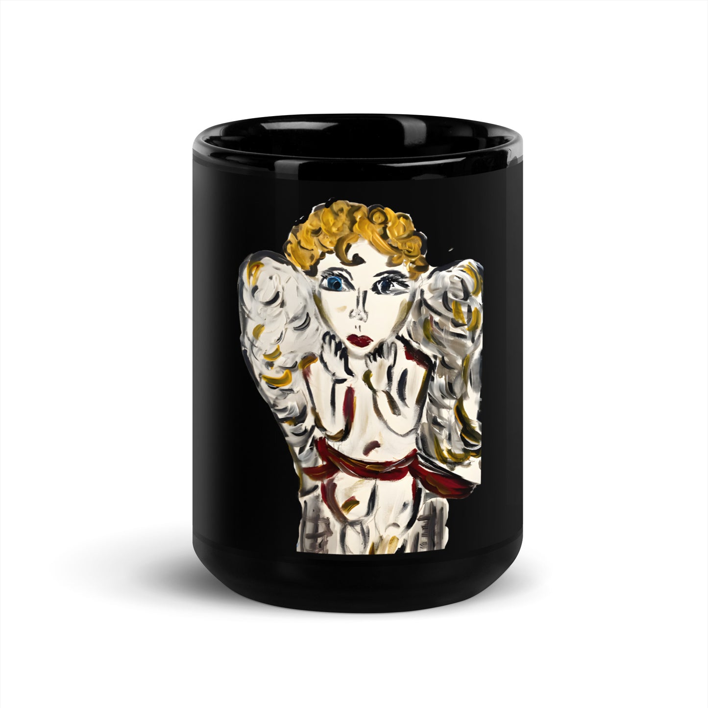 Your Little Angel Is Me Black Glossy Mug