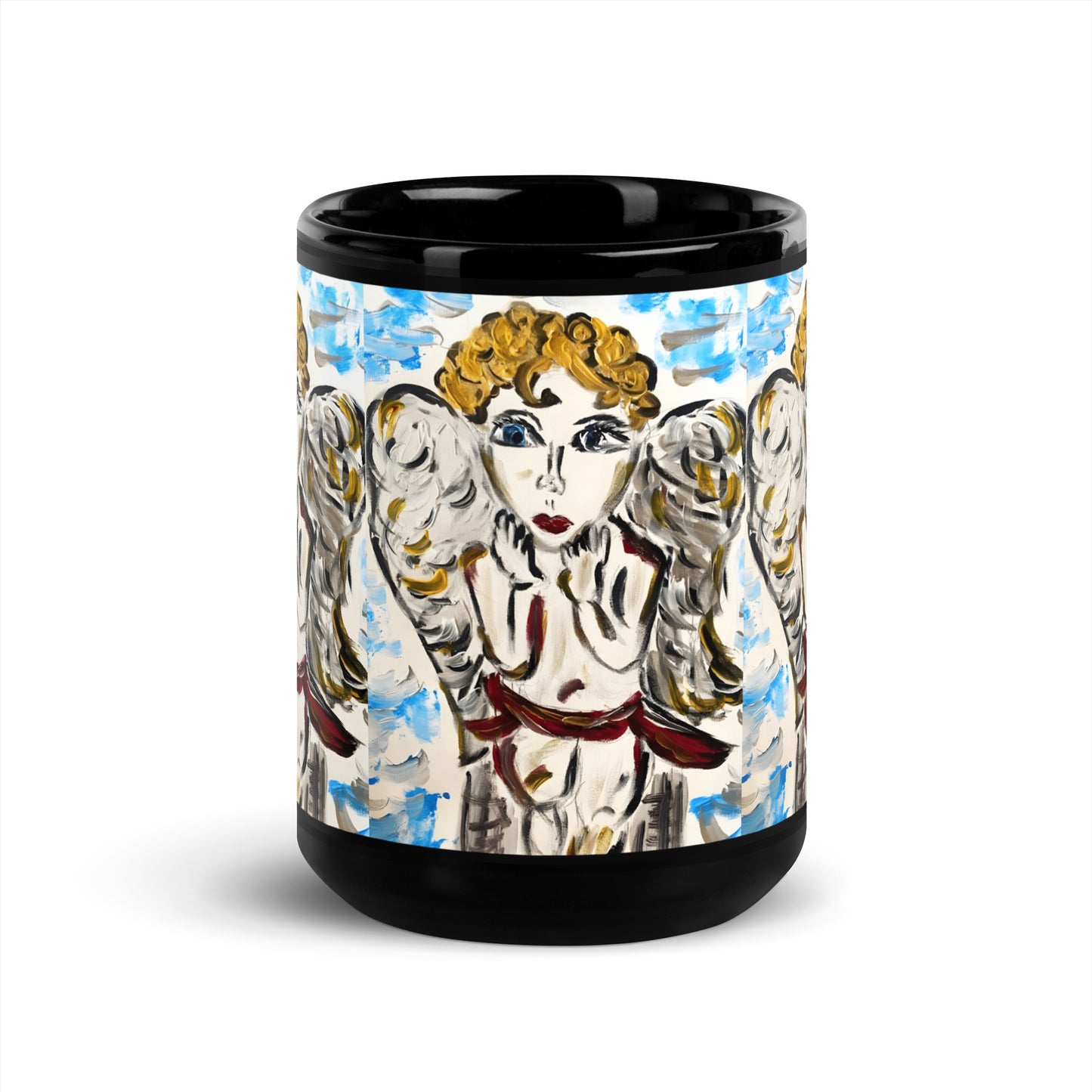 Your Little Angel Is Me Black Glossy Mug