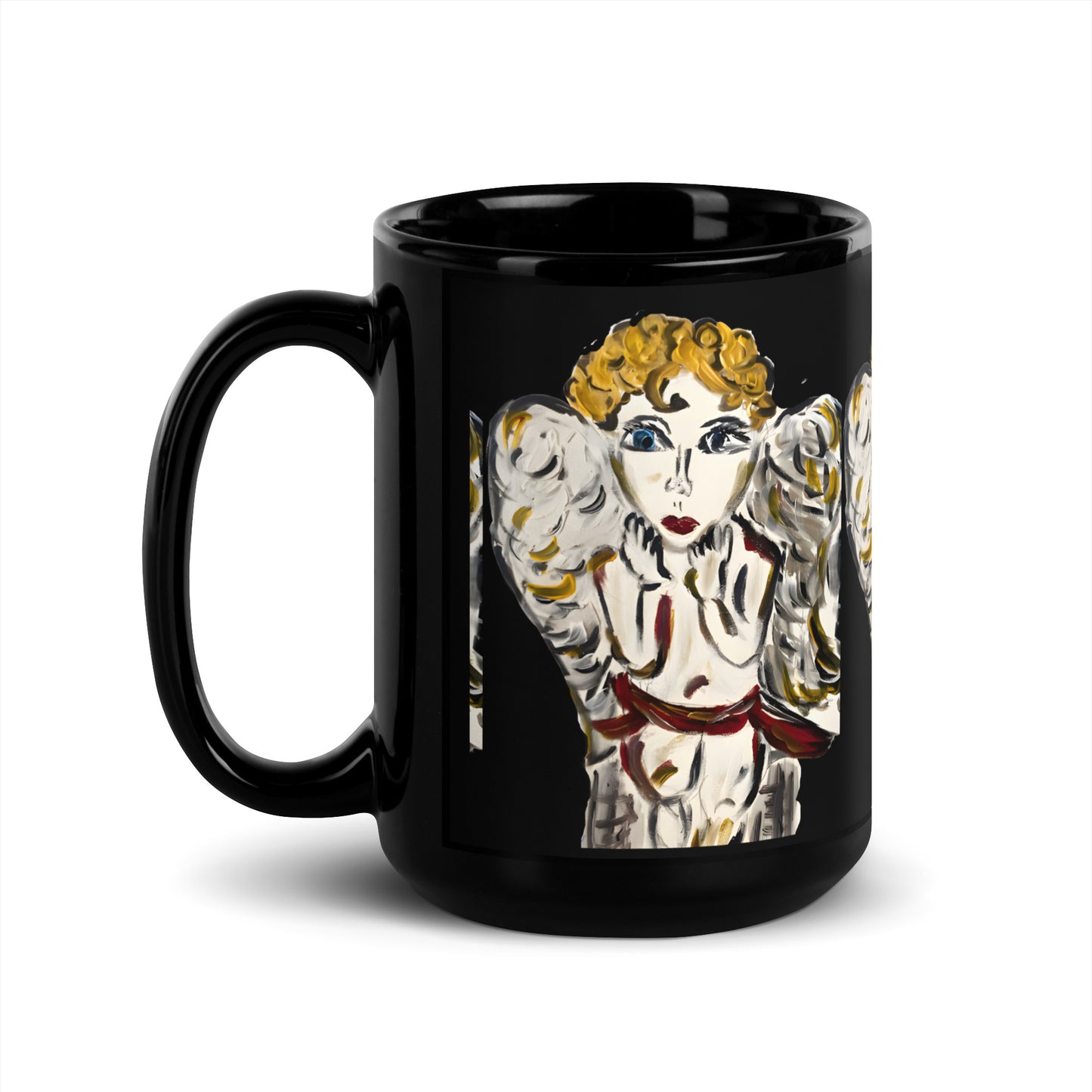 Your Little Angel Is Me Black Glossy Mug