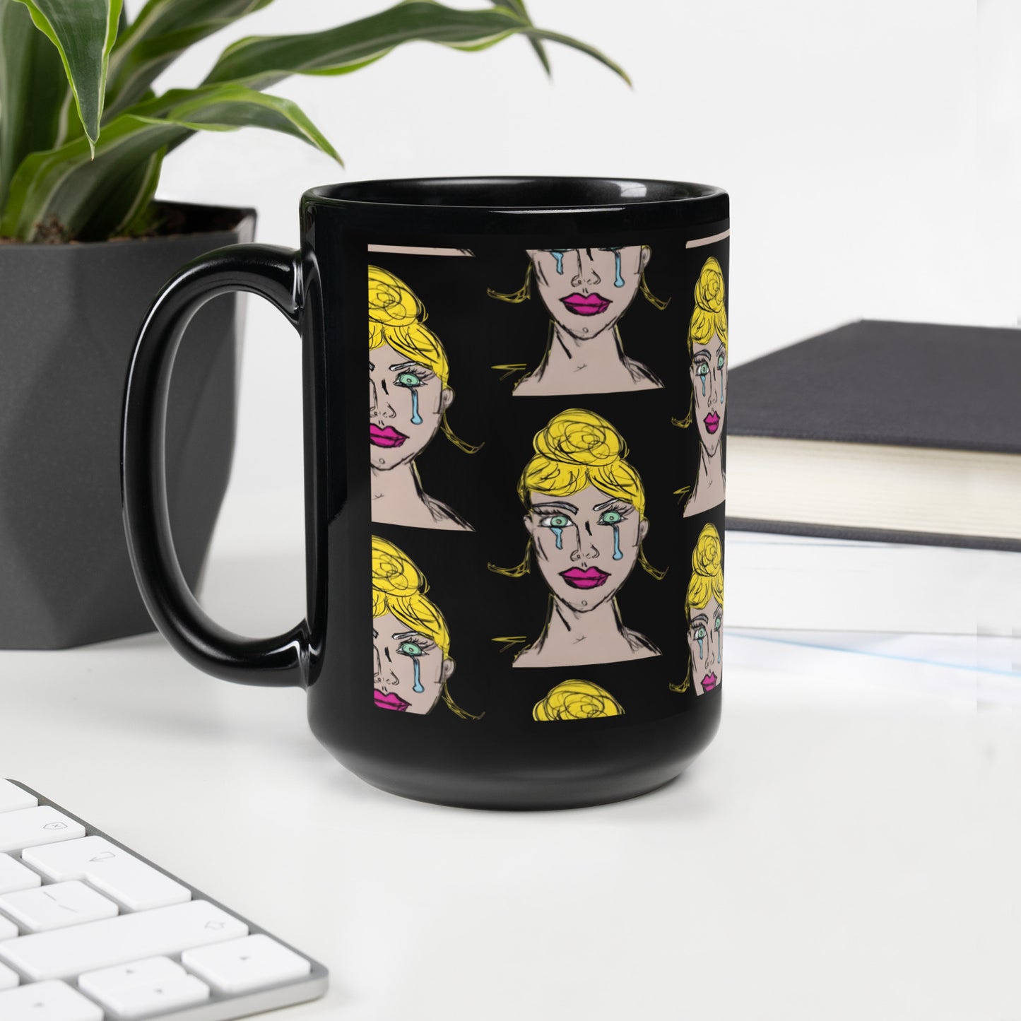 I Just Figured Out No One F-Ing Cares! Black Glossy Mug