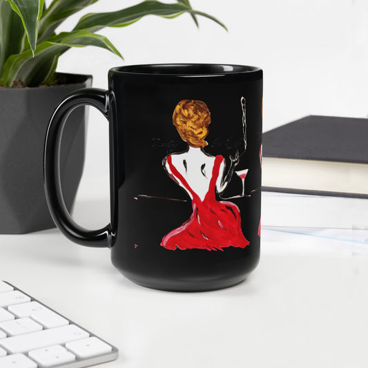 Lady in Red Mug