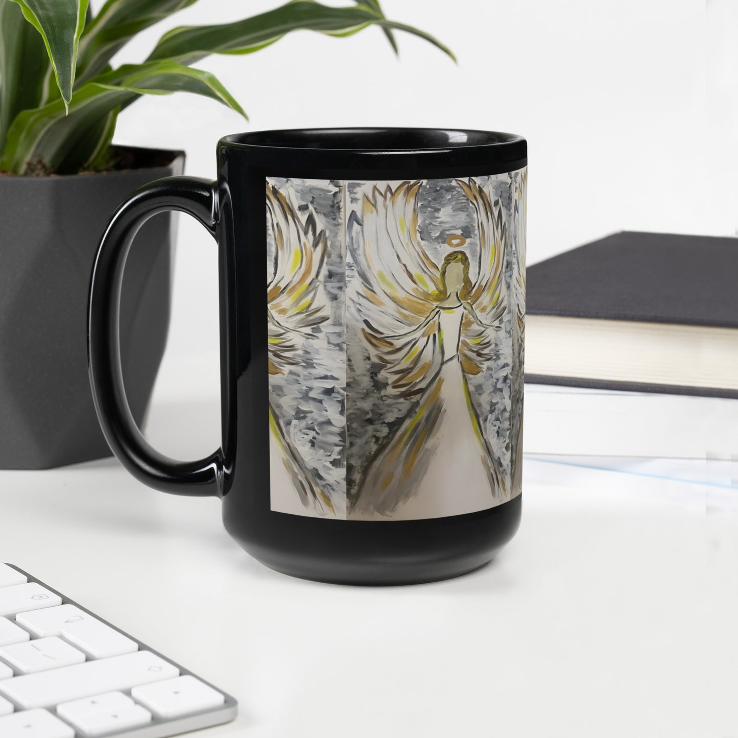 Blessed Black Glossy Mug