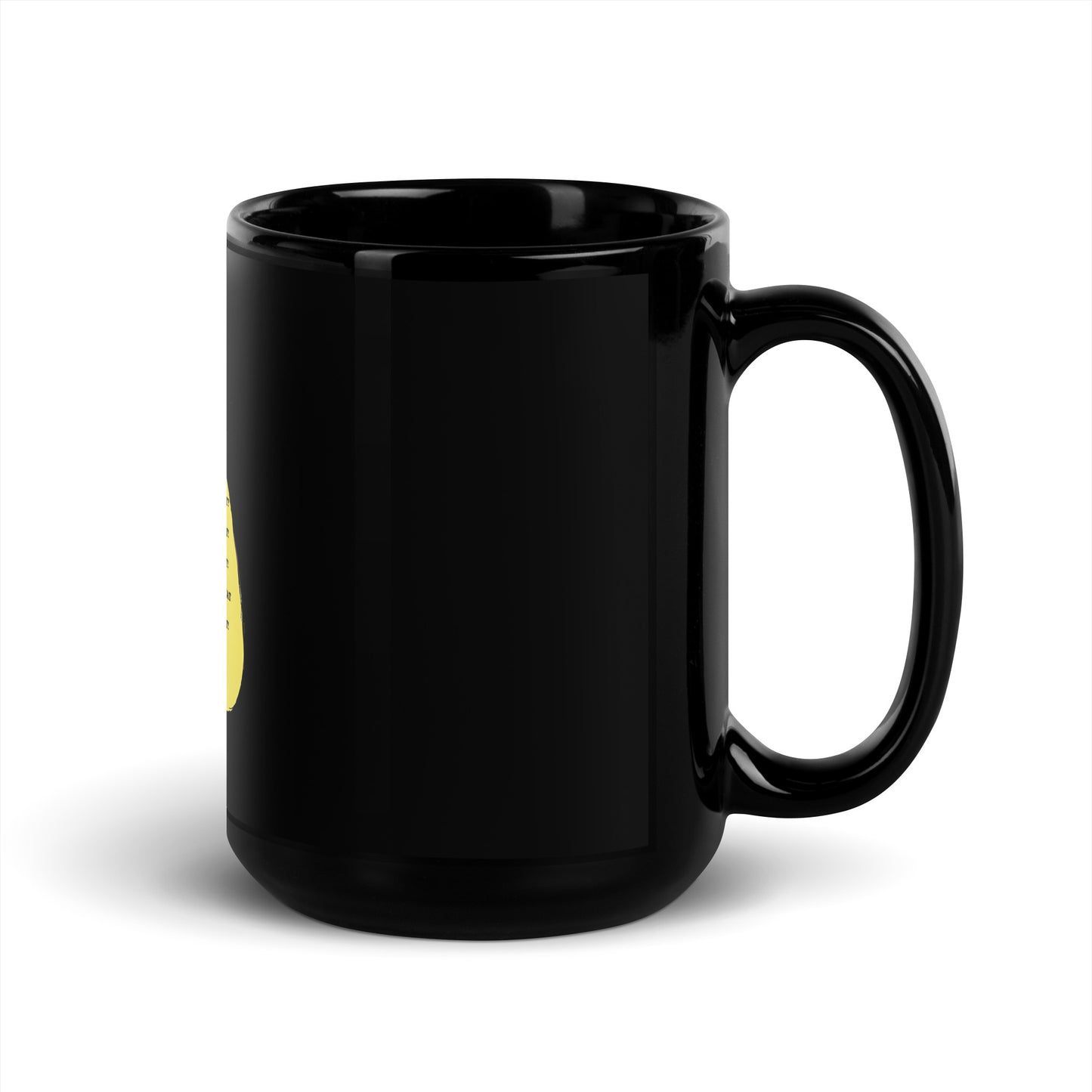 Fat Cat Black Glossy Mug