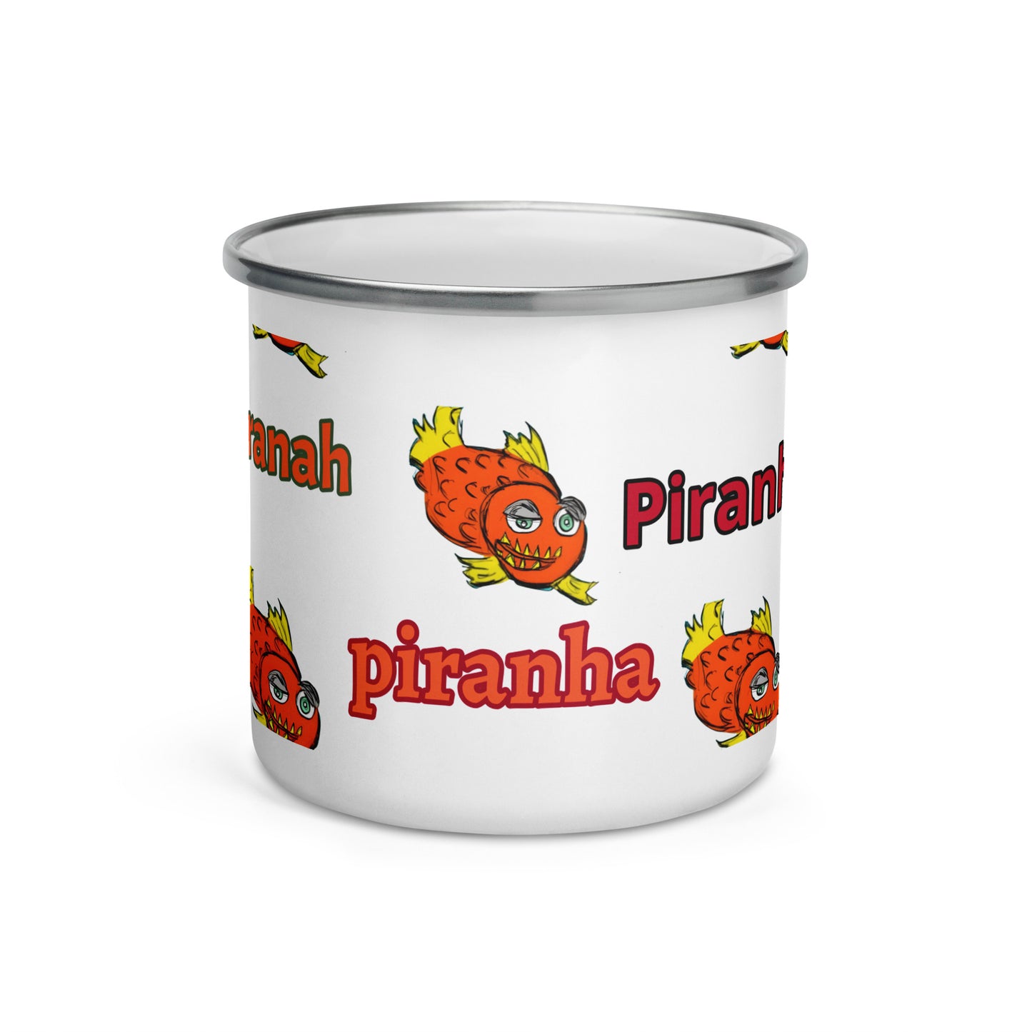 Piranha Enamel Mug