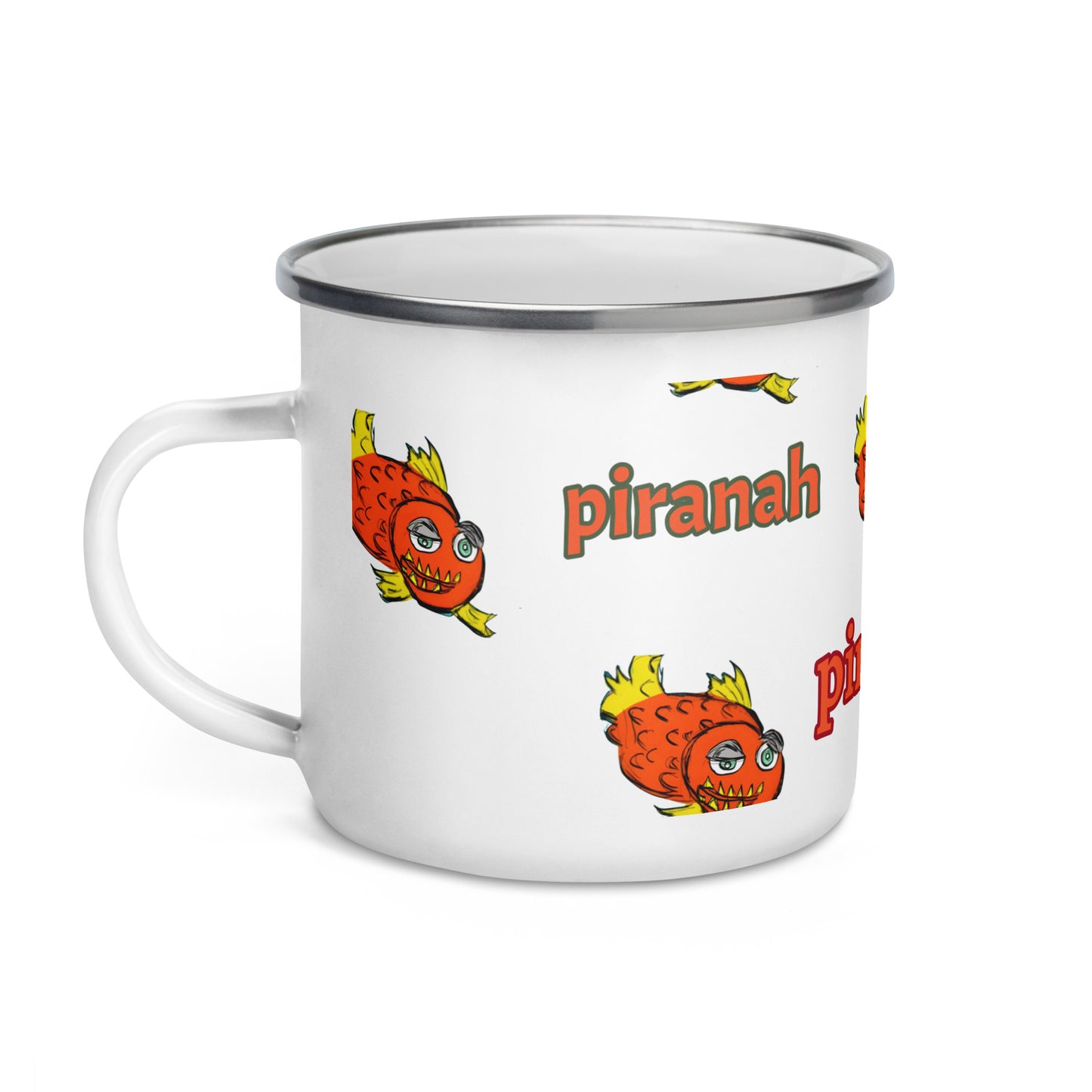 Piranha Enamel Mug