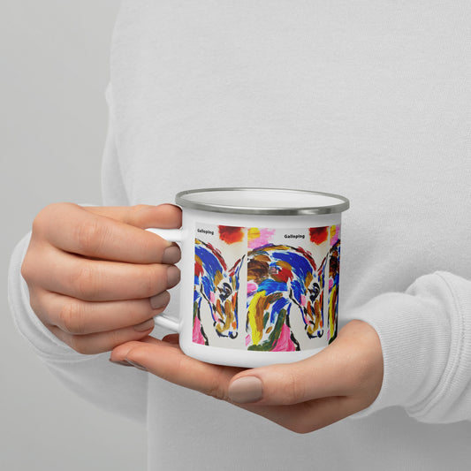 Galloping Enamel Mug