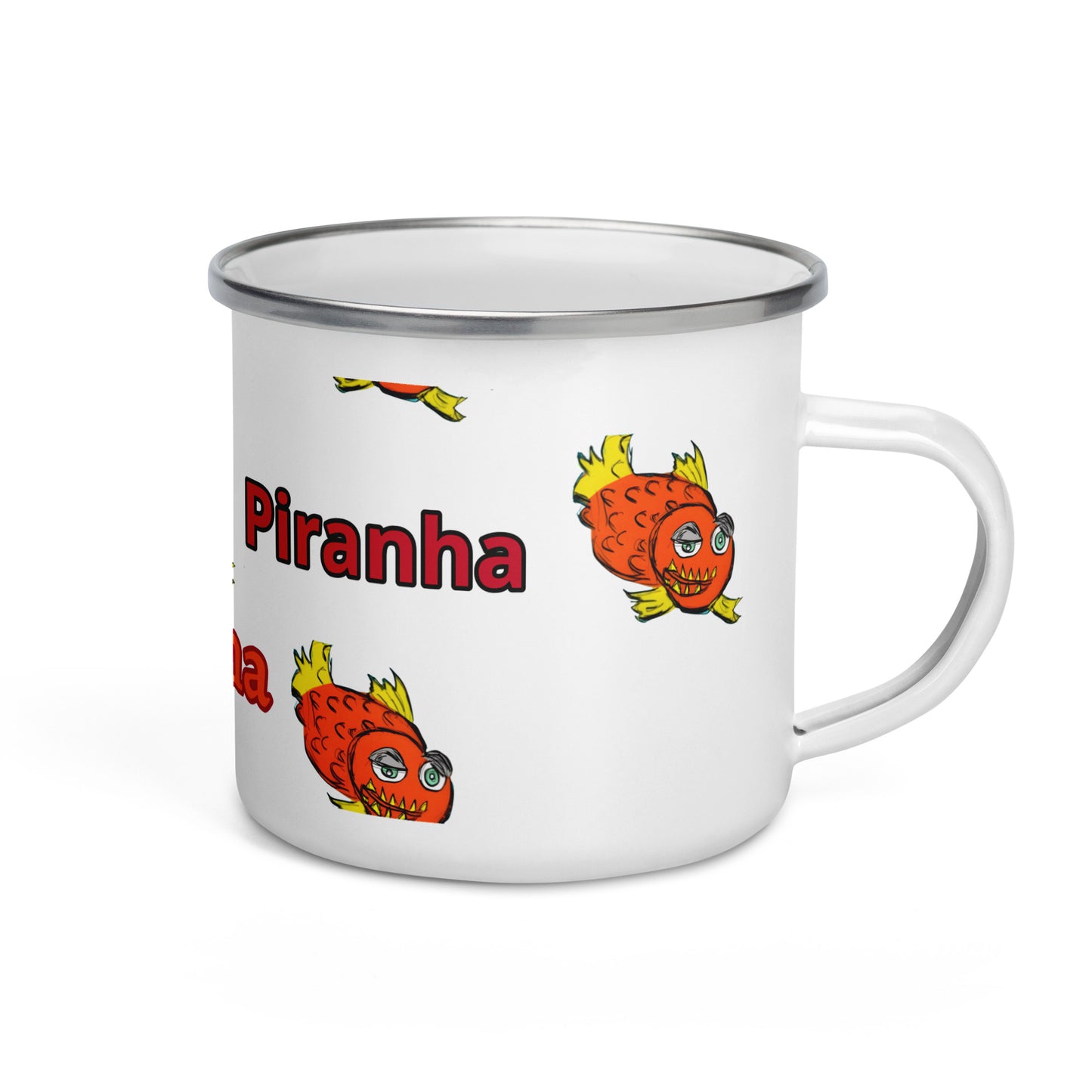 Piranha Enamel Mug