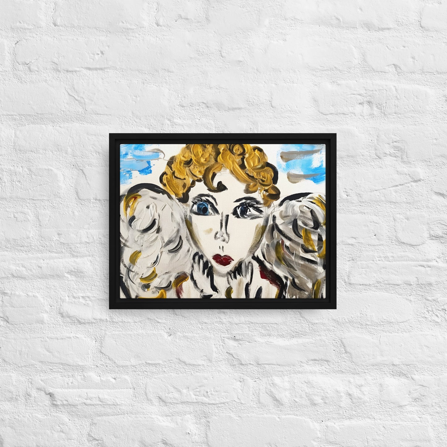 Your Little Angel Is Me Framed canvas