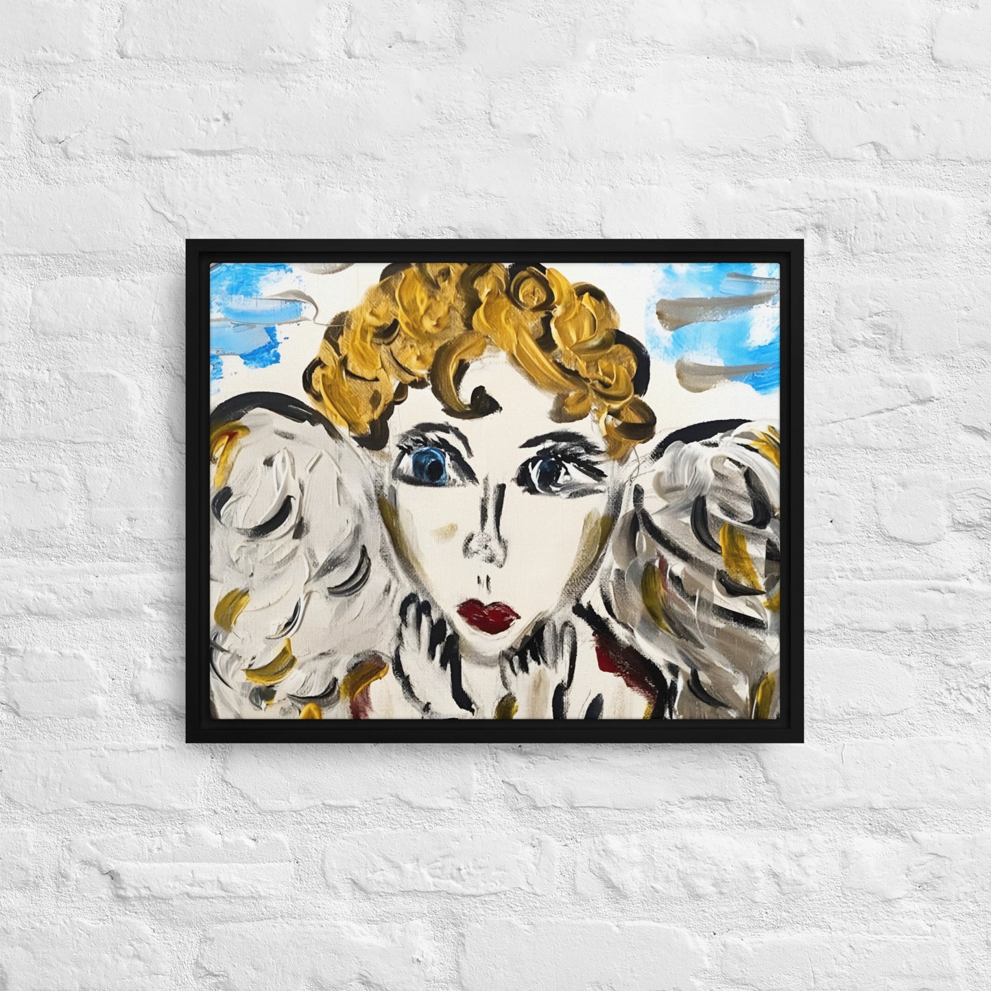 Your Little Angel Is Me Framed canvas