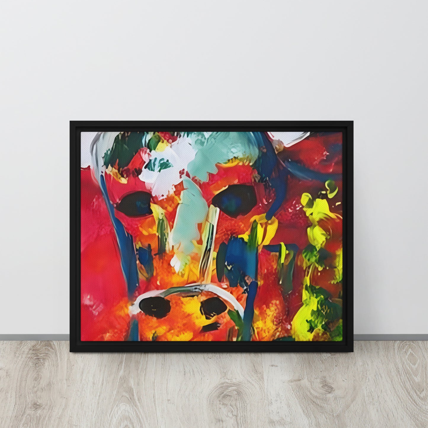 Running With The Bulls Framed canvas