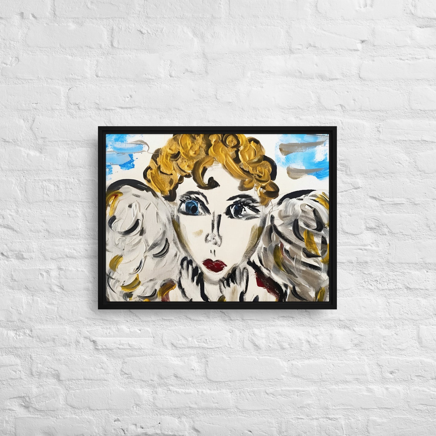 Your Little Angel Is Me Framed canvas