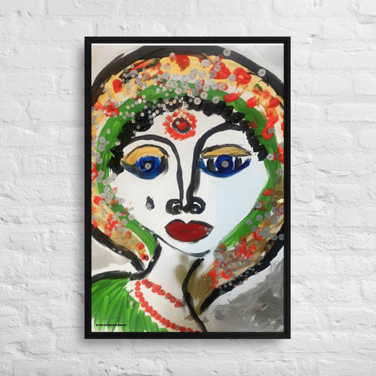 Indian Woman Framed canvas