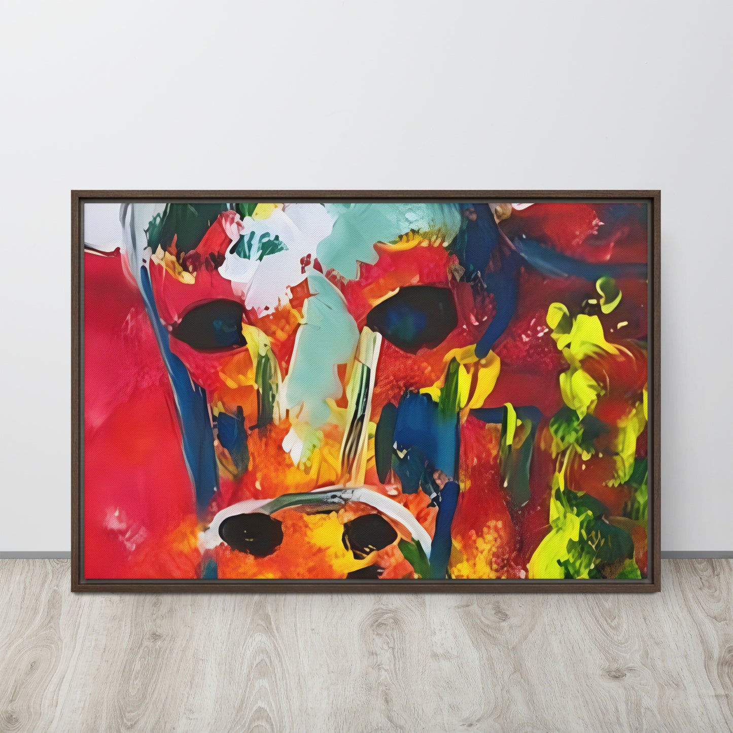 Running With The Bulls Framed canvas