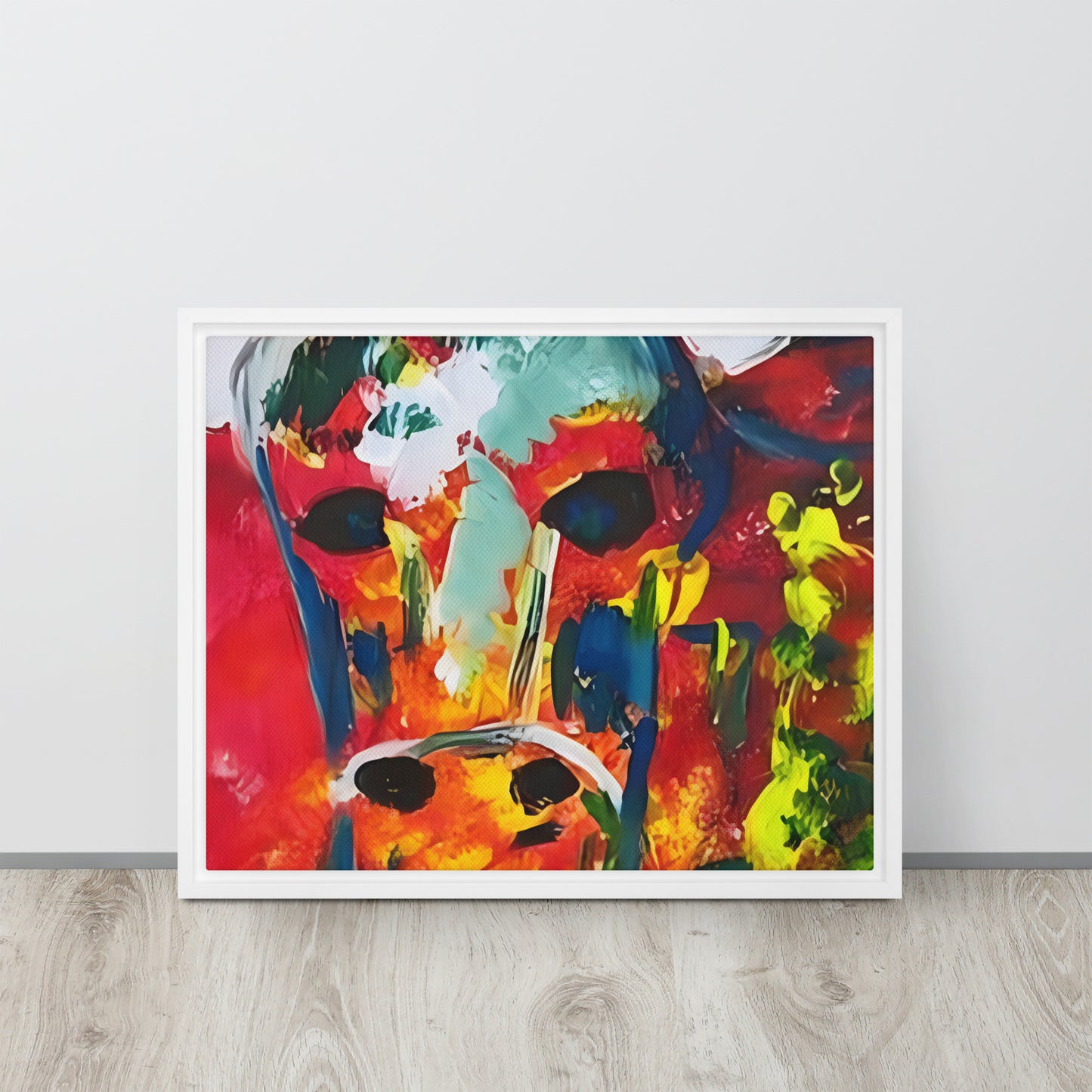 Running With The Bulls Framed canvas