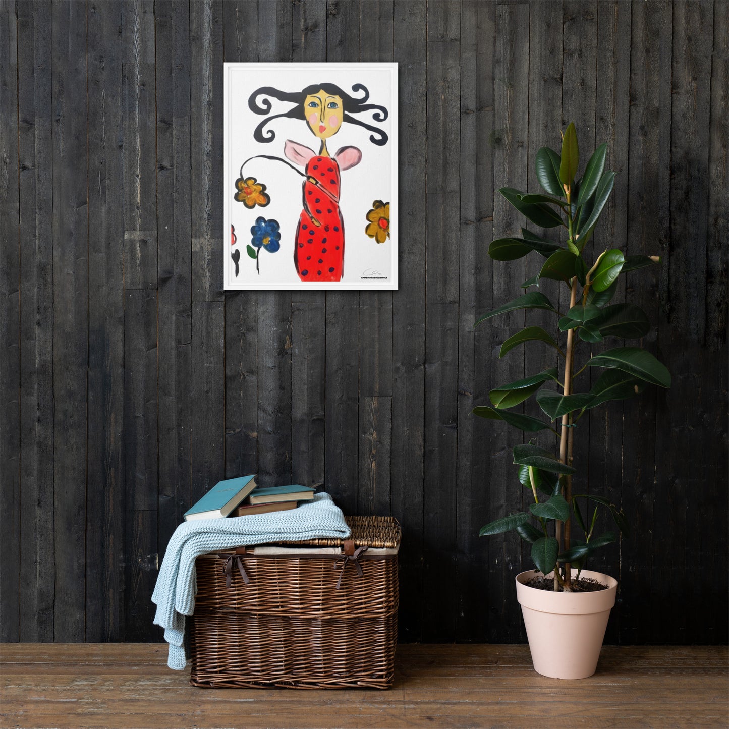 The Lady Bug Framed canvas