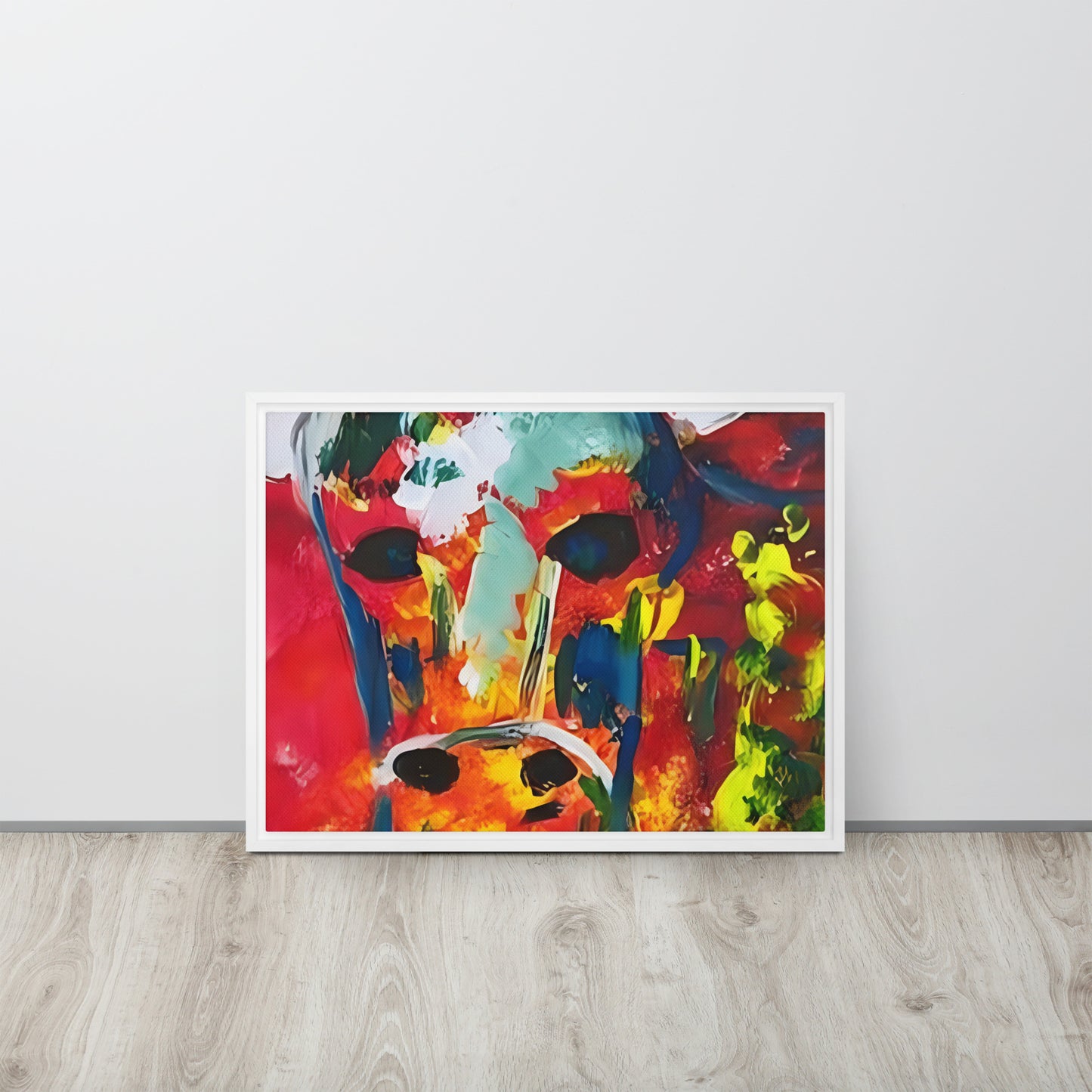 Running With The Bulls Framed canvas