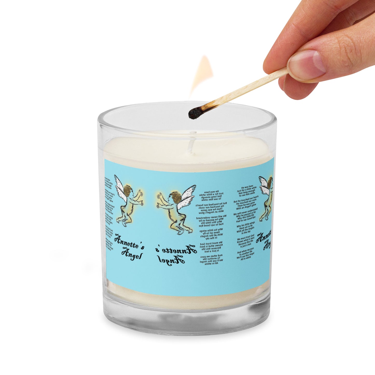 Annette's Angel Glass jar soy wax candle