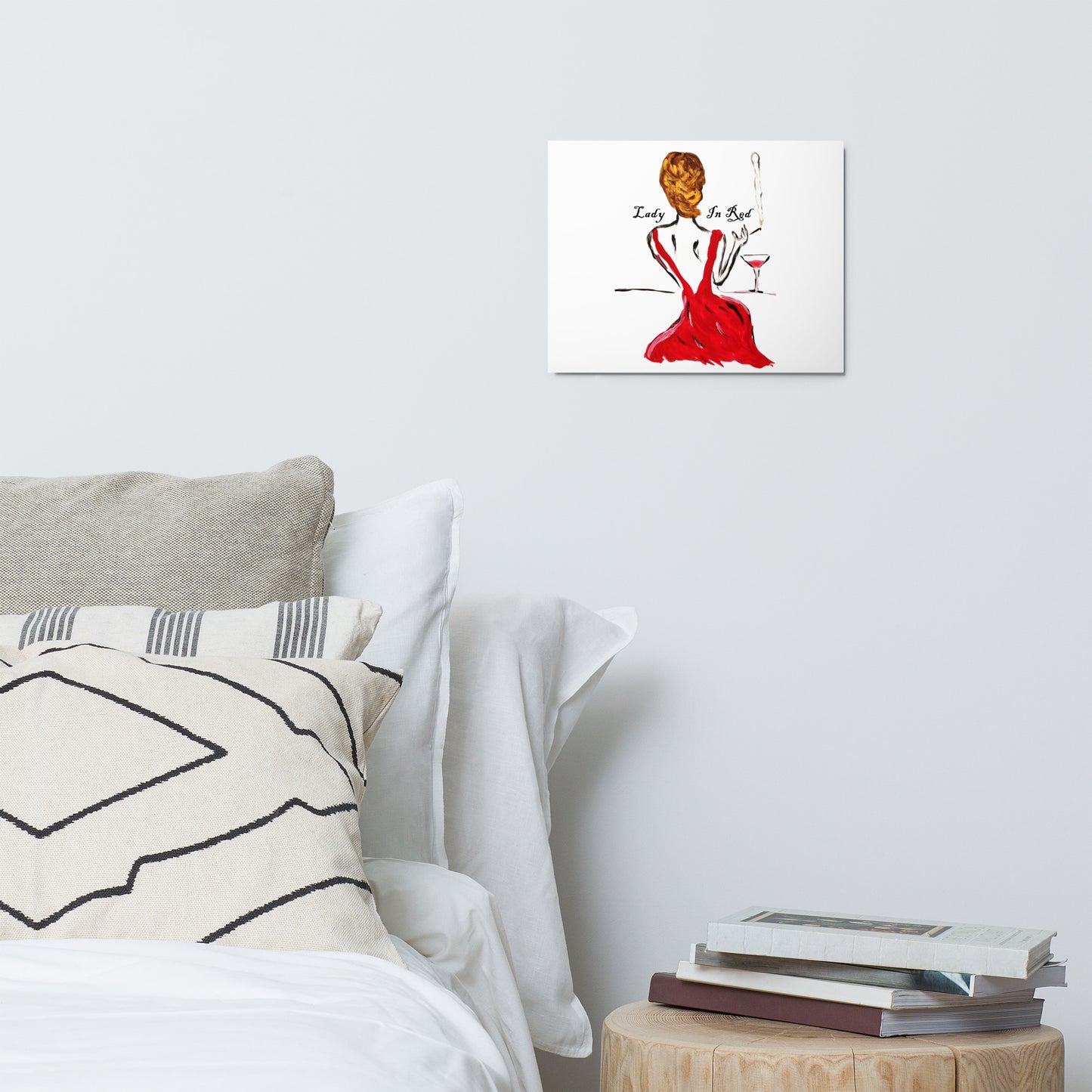 Lady In Red Metal prints