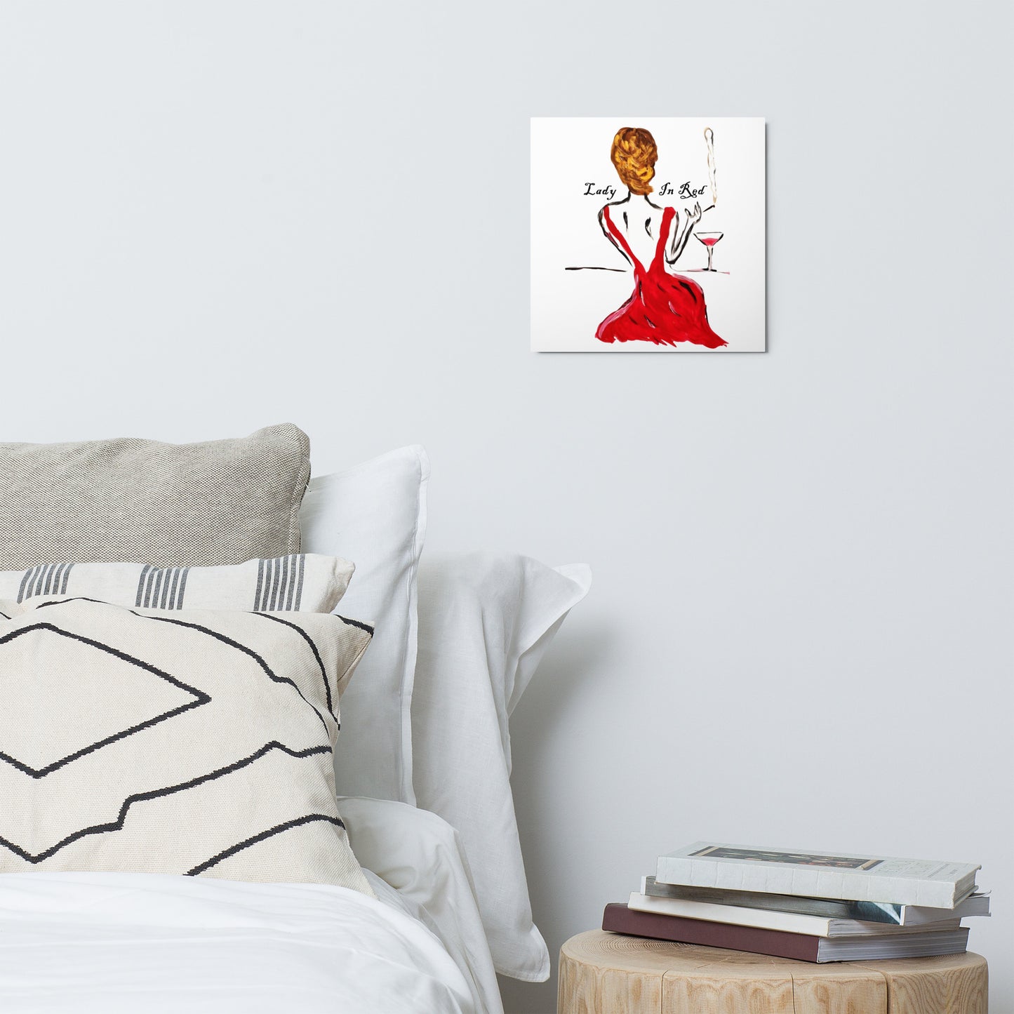 Lady In Red Metal prints