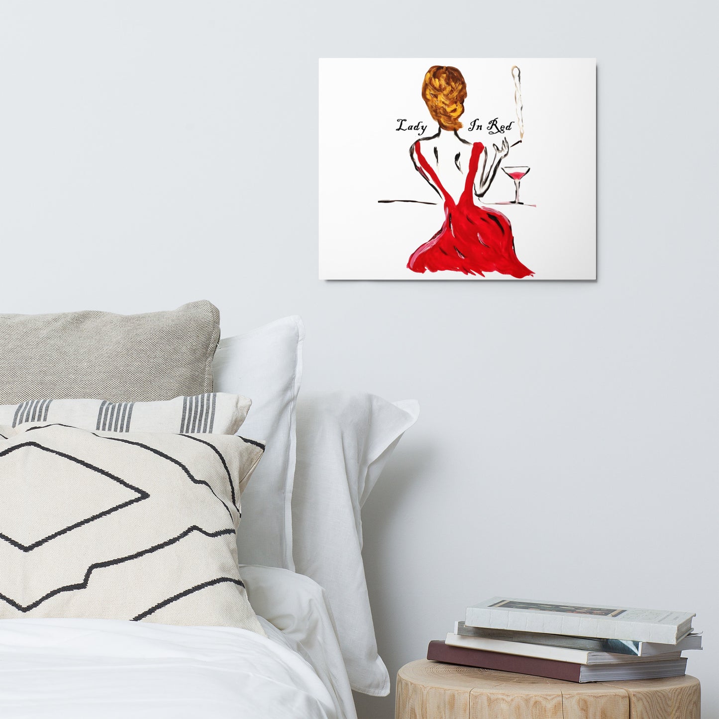 Lady In Red Metal prints