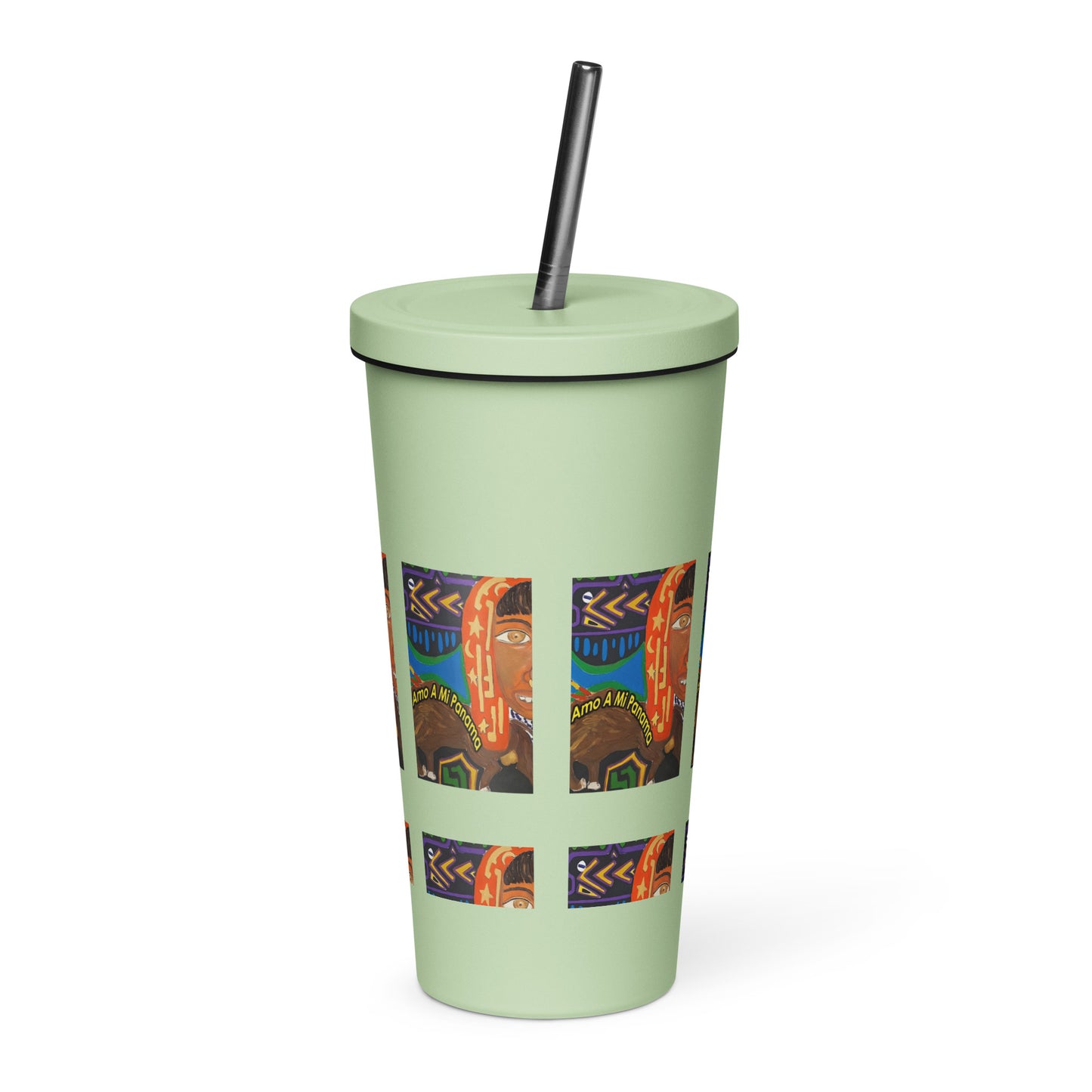 I Love My Panama Insulated tumbler with a straw