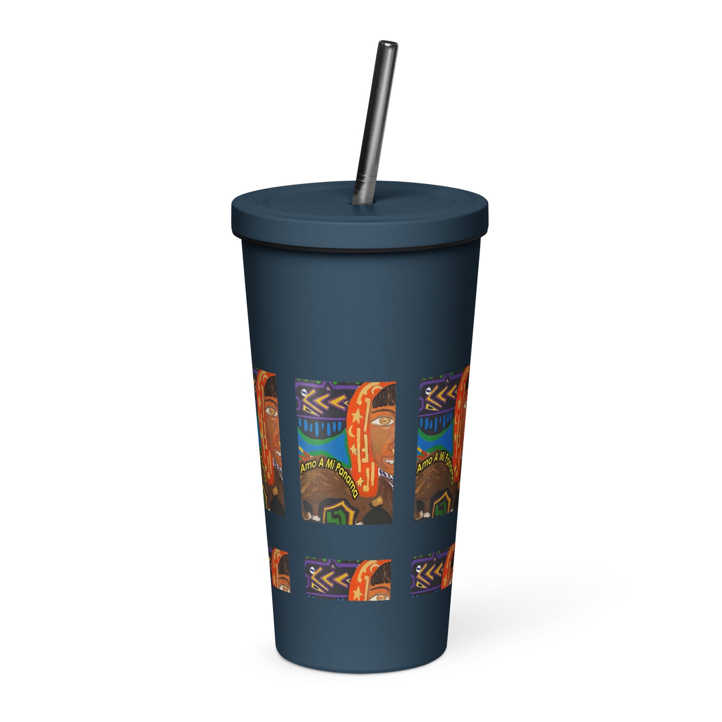 I Love My Panama Insulated tumbler with a straw