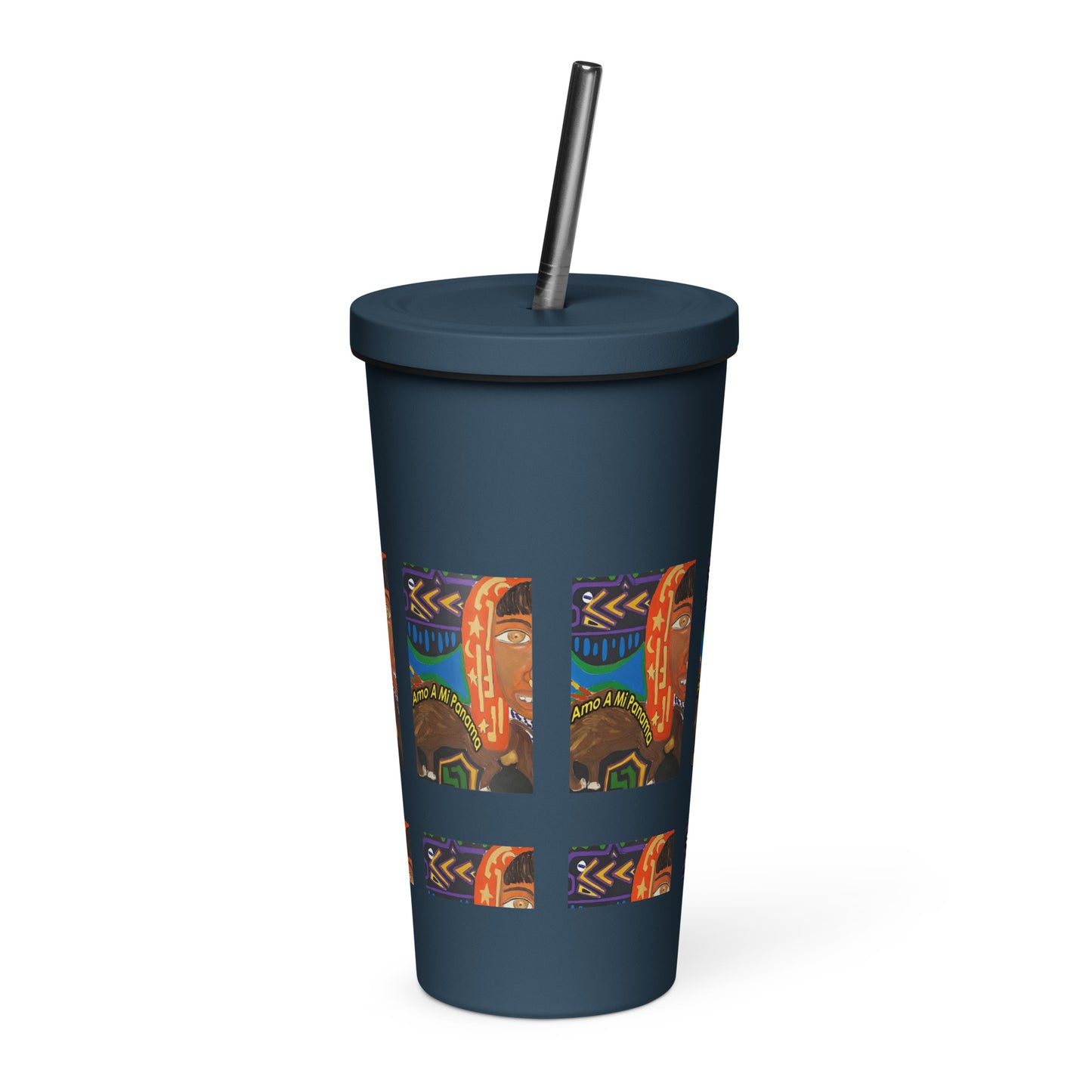 I Love My Panama Insulated tumbler with a straw