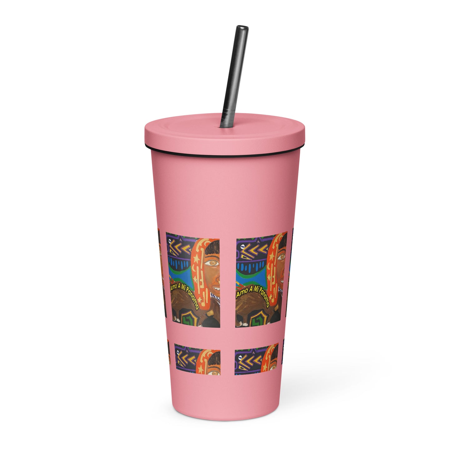 I Love My Panama Insulated tumbler with a straw