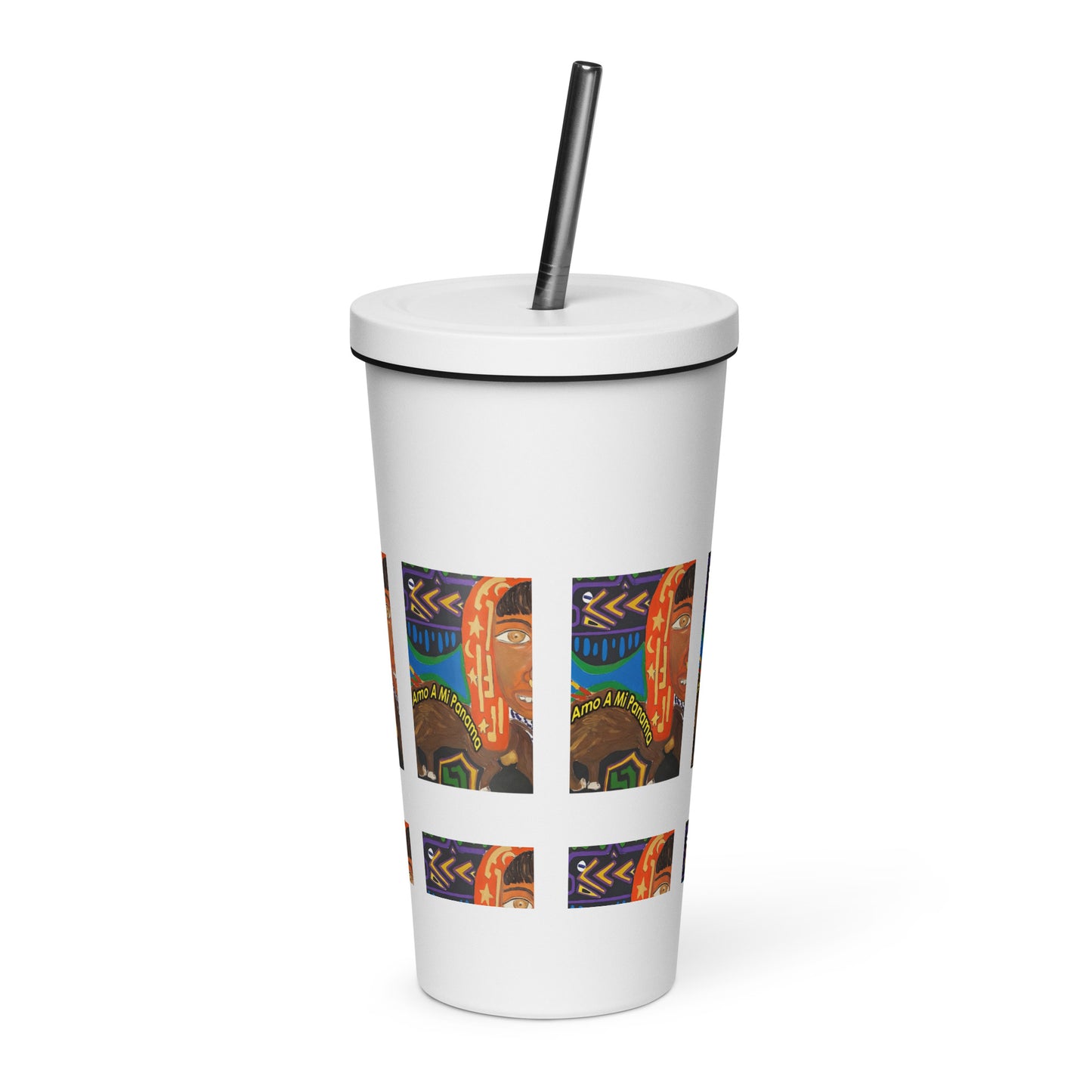 I Love My Panama Insulated tumbler with a straw