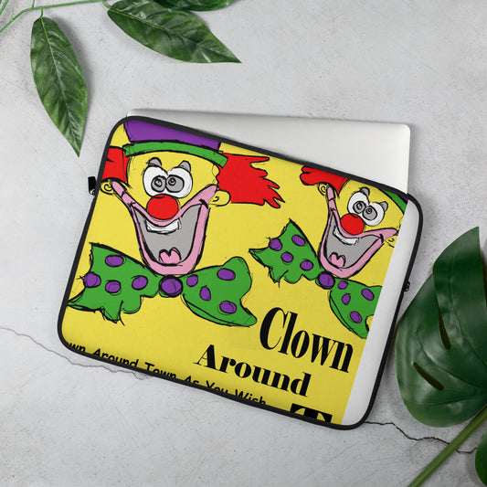 Clown Around Town Laptop Sleeve