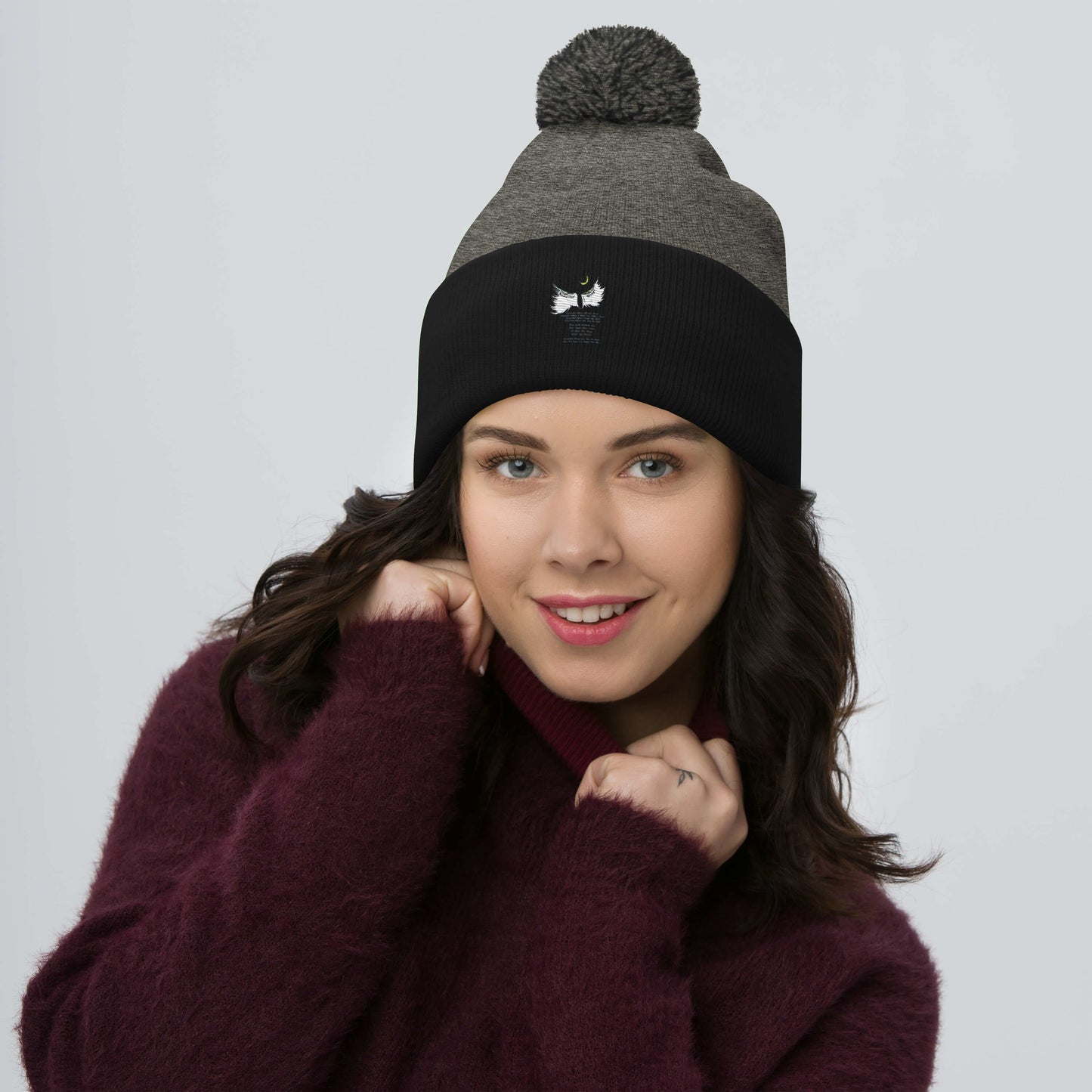 Beautiful Wings Pom-Pom Beanie