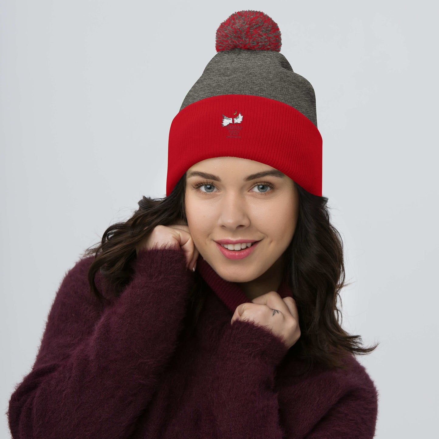 Beautiful Wings Pom-Pom Beanie