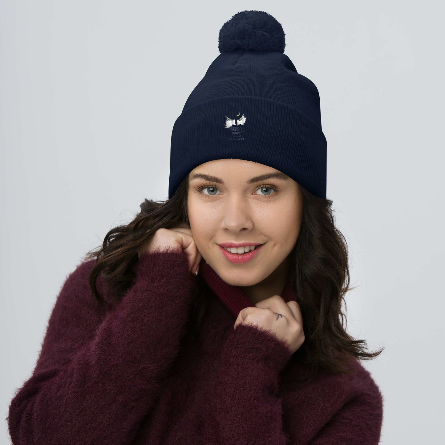 Beautiful Wings Pom-Pom Beanie