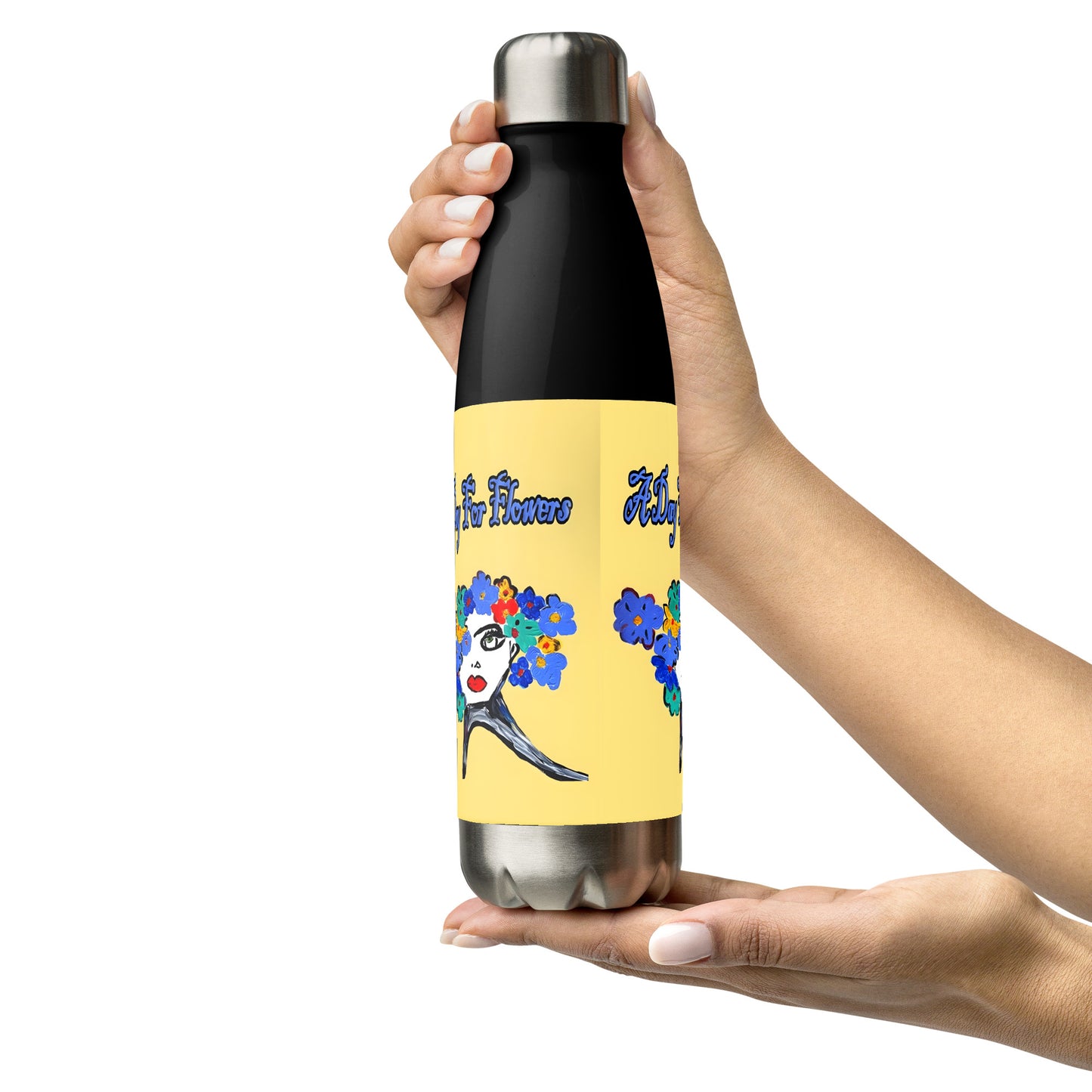 A Day For Flowers Stainless steel water bottle