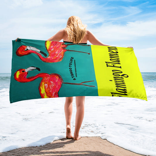 Flamingo Flamenco Towel - A Tango to Life