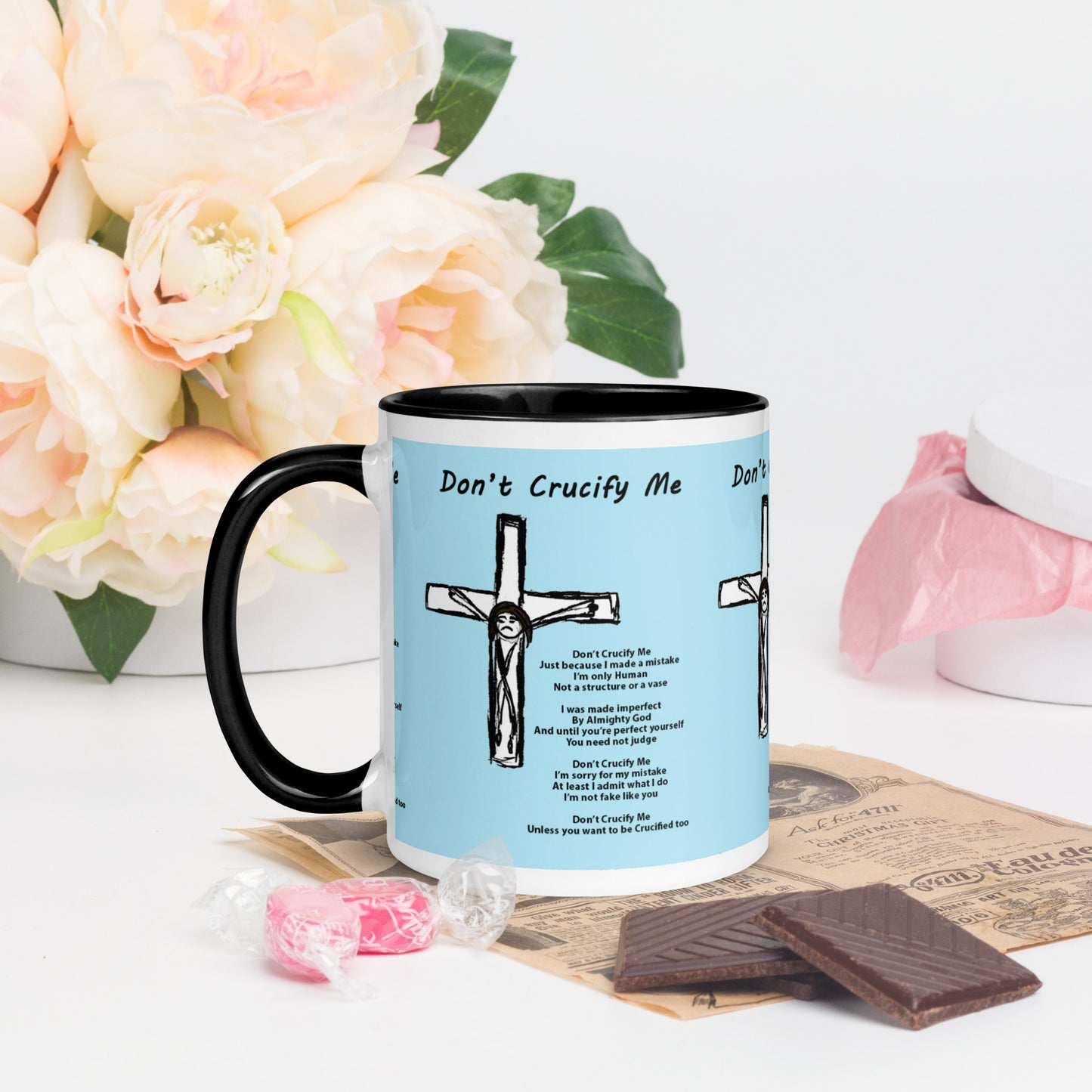 Don't Crucify Me Mug with Color Inside